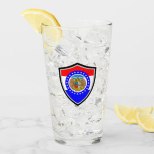 Missouri flag glass