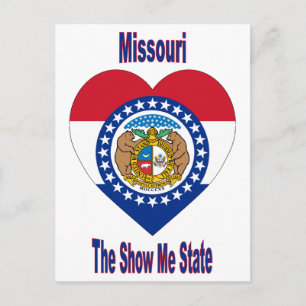 Missouri Flag Heart Postcard