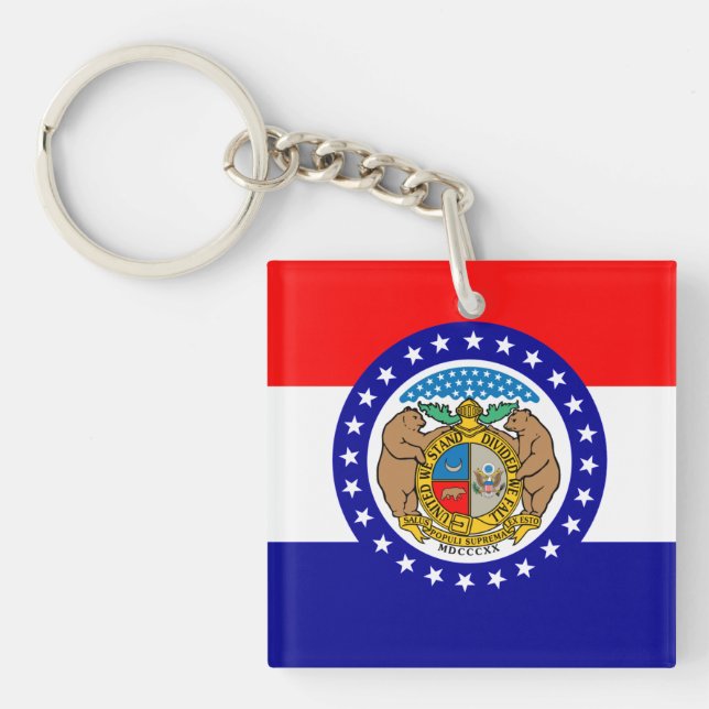 Missouri flag key ring (Front)