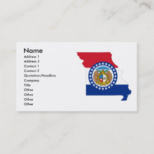 Missouri Flag Map Business Card