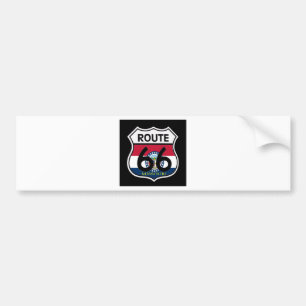 Missouri Flag Route 66 Shield Bumper Sticker