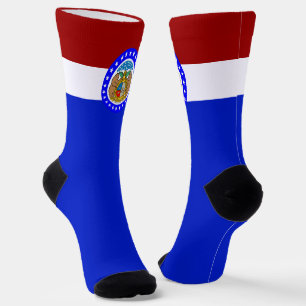 Missouri flag socks