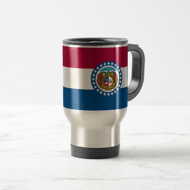 Missouri flag travel mug (Front Right)