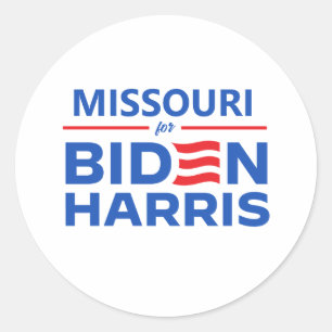 Missouri for Biden Harris Classic Round Sticker