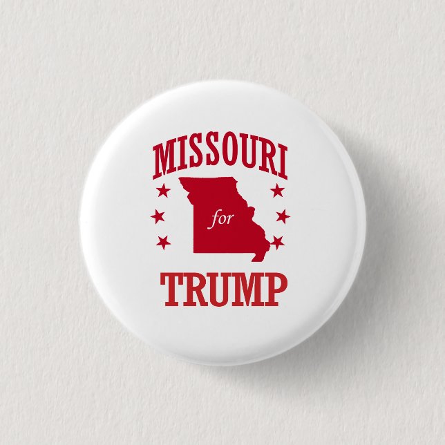 MISSOURI FOR DONALD TRUMP 3 CM ROUND BADGE (Front)