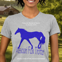 Missouri Fox Trotter Blue Silhouette