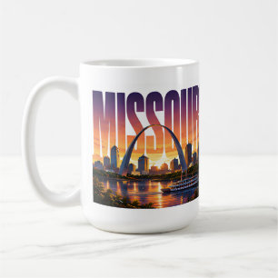 Missouri Gateway Arch Riverfront Skyline Coffee Mug