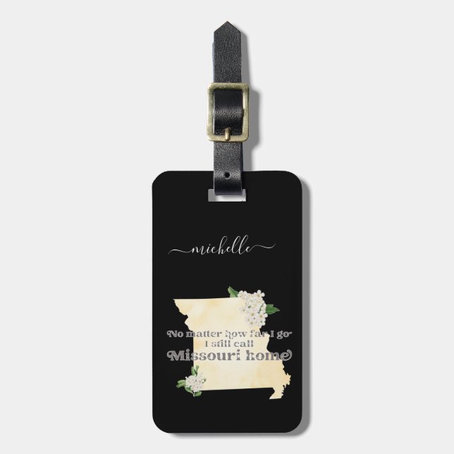 Missouri Home Custom Text and Colour Luggage Tag (Front Vertical)