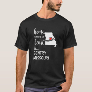 Missouri Home Is Where The Heart Is Gentry County T-Shirt