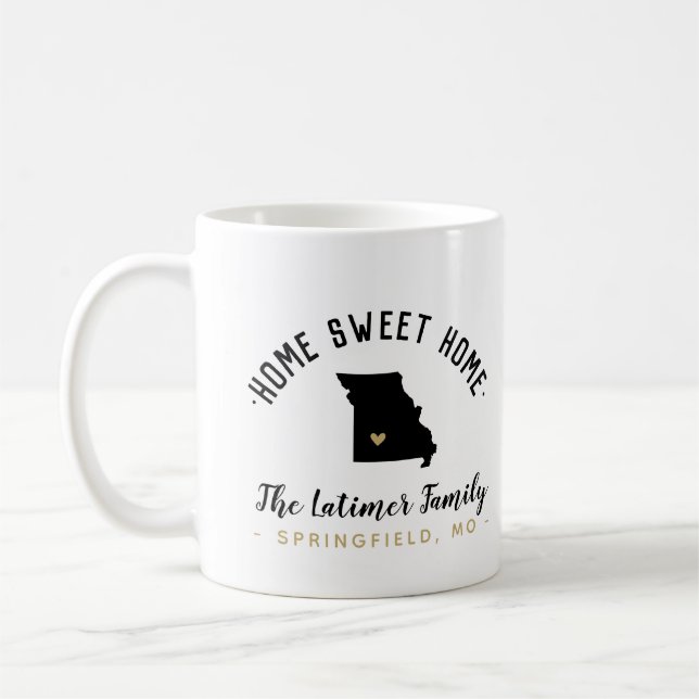 Missouri Home Sweet Home Family Monogram Mug (Left)