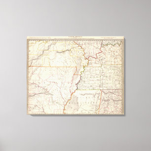 Missouri, Ill, Ky, Tenn, Ala, Miss, Ark Canvas Print