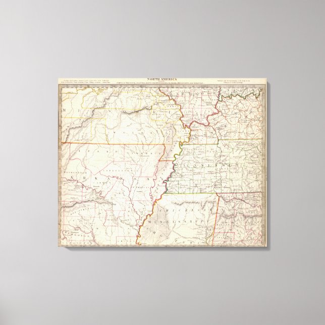 Missouri, Ill, Ky, Tenn, Ala, Miss, Ark Canvas Print (Front)