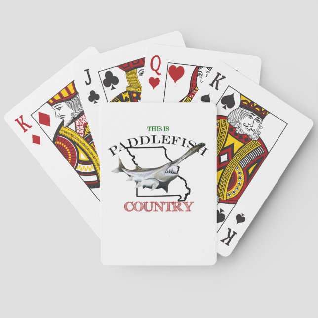Missouri Is Paddlefish Country Playing Cards (Back)