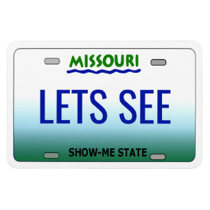 Missouri License Plate Flexible Magnet