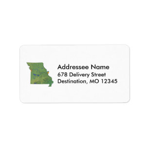 Missouri Map Address Label