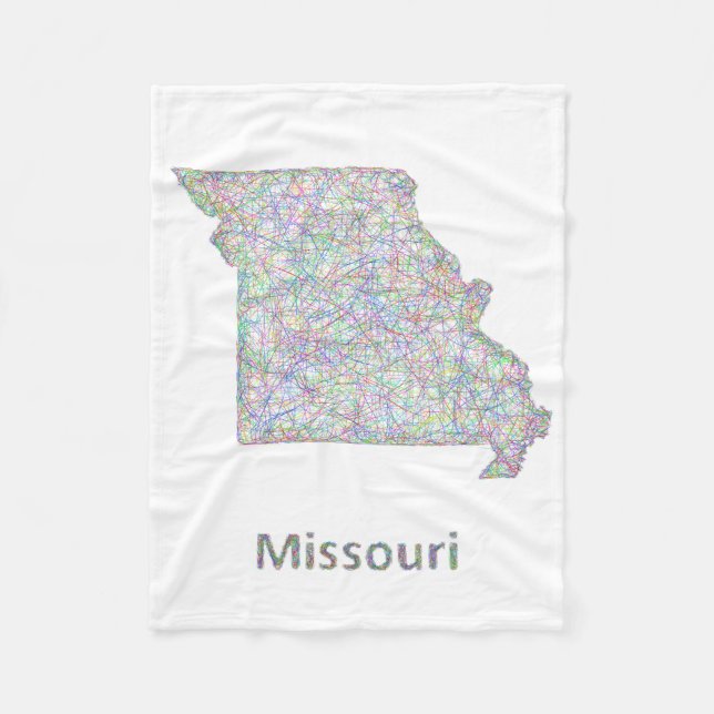 Missouri map fleece blanket (Front)