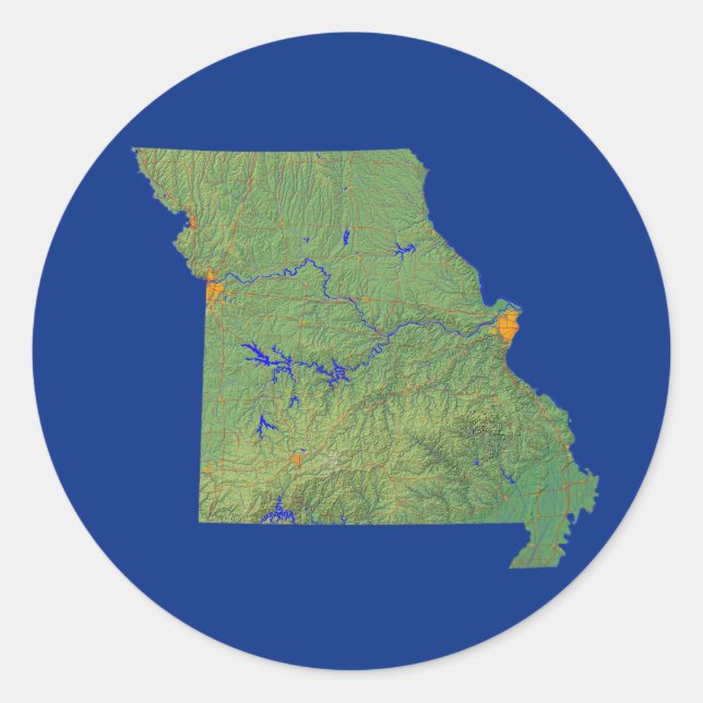 Missouri Map Sticker (Front)