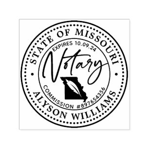 Missouri Modern Notary Public    Self-inking Stamp
