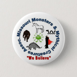 Missouri Monsters & Mythical Creatures Logo 6 Cm Round Badge