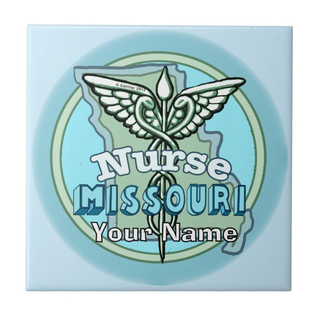 Missouri Nurse Caduceus Tile (Front)