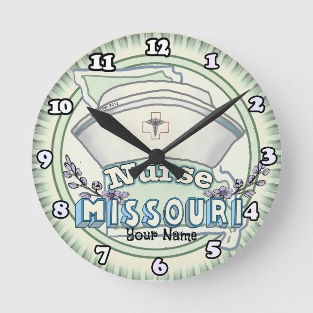 Missouri Nurse Round Clock (Front)
