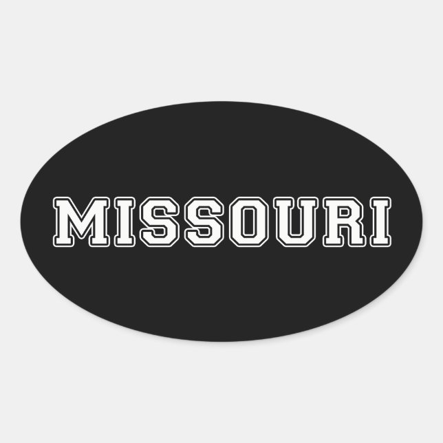 Missouri Oval Sticker (Front)