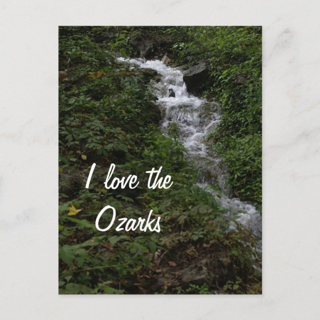 Missouri Ozark Waterfall Postcard (Front)