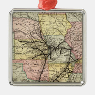 Missouri Pacific Railway Metal Tree Decoration