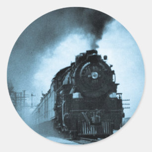 Missouri Pacific Steam Passenger Cyan Classic Round Sticker