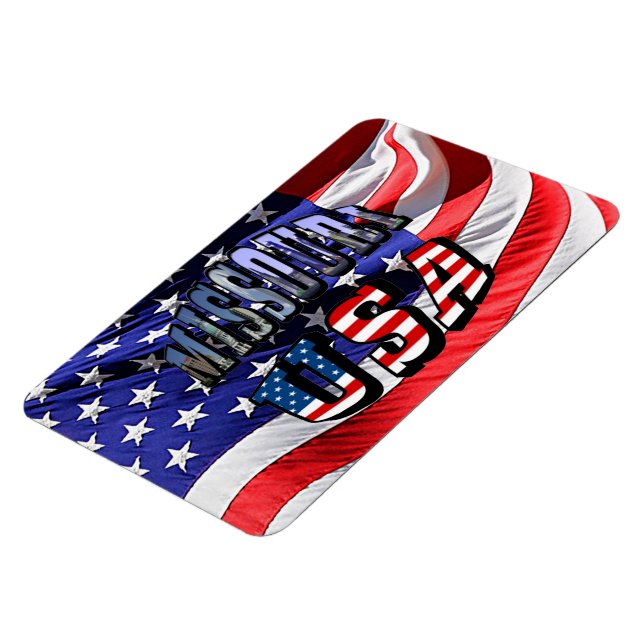 Missouri Picture and USA Text Magnet (Left Side)