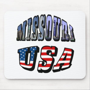 Missouri Picture and USA Text Mouse Mat