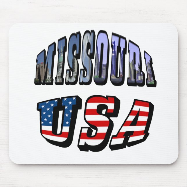 Missouri Picture and USA Text Mouse Mat (Front)