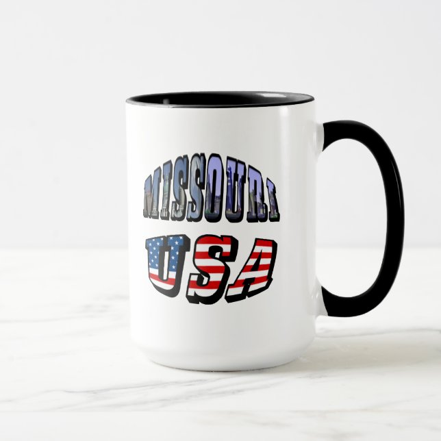 Missouri Picture and USA Text Mug (Right)
