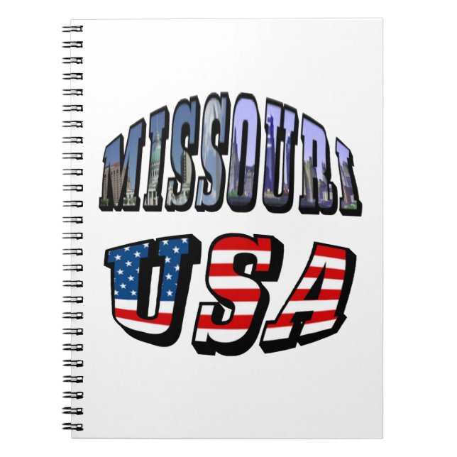 Missouri Picture and USA Text Notebook (Front)