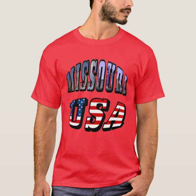 Missouri Picture and USA Text Shirt (Front)
