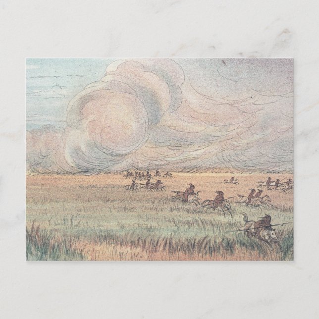 Missouri prairie fire postcard (Front)