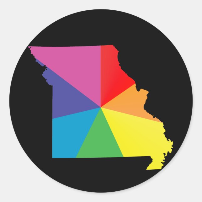 missouri pride. classic round sticker (Front)