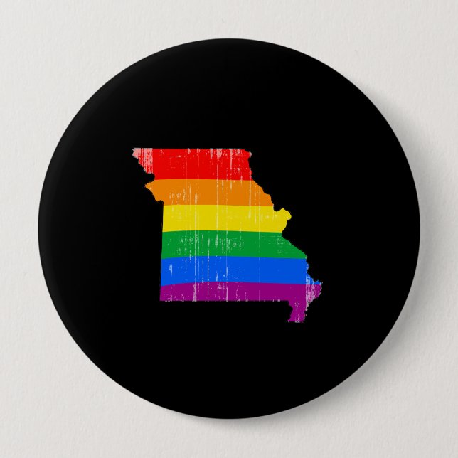 MISSOURI PRIDE - DISTRESSED -.png 10 Cm Round Badge (Front)