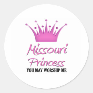 Missouri Princess Classic Round Sticker