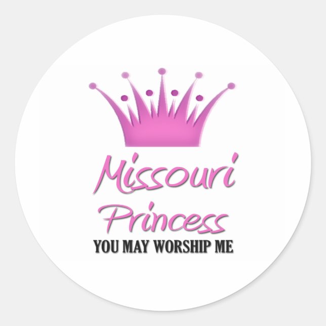 Missouri Princess Classic Round Sticker (Front)