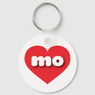 Missouri red heart - I love mo Key Ring