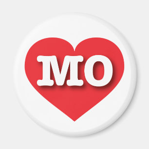 Missouri Red Heart - I love MO Magnet