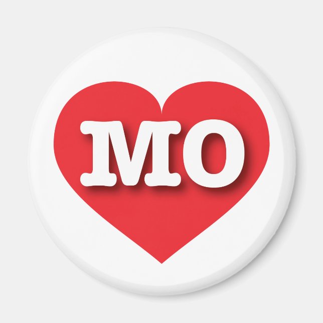 Missouri Red Heart - I love MO Magnet (Front)