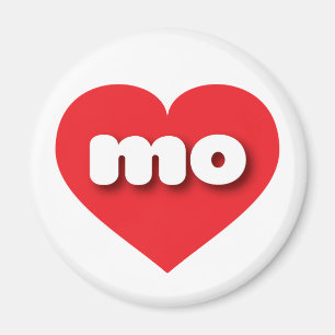 Missouri red heart - I love mo Magnet