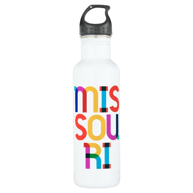 Missouri Retro Vintage Pop Art 80s Type 710 Ml Water Bottle (Front)