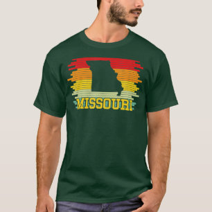 Missouri Retro Vintage Sunset US State Missouri Si T-Shirt