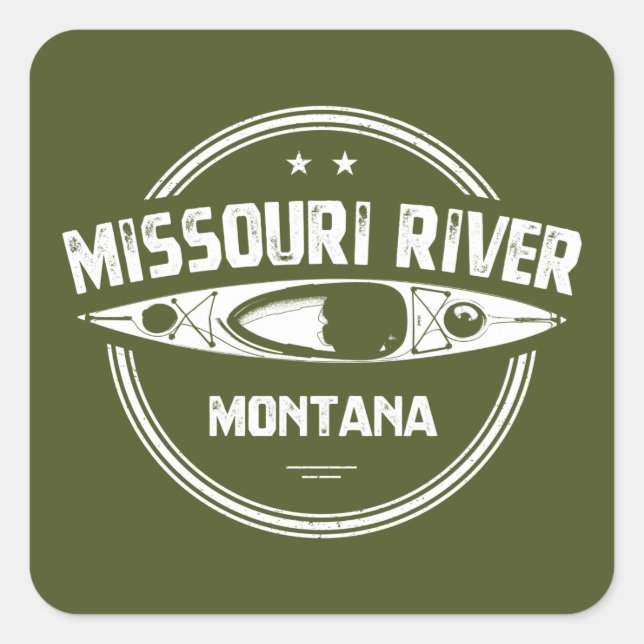 Missouri River, Montana Square Sticker (Front)