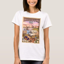 Missouri Road Trip Gateway Arch Textured Skyline