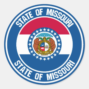 Missouri Round Emblem Classic Round Sticker