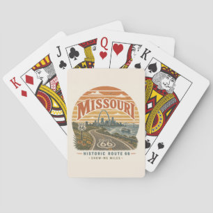Missouri Route 66 Gateway Arch Card Night Vibe